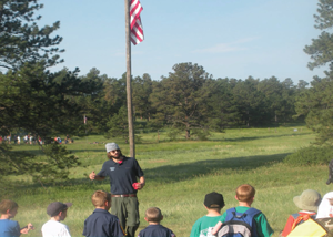 flag-ceremony-magness-adventure-camp-peaceful-valley-scout-ranch